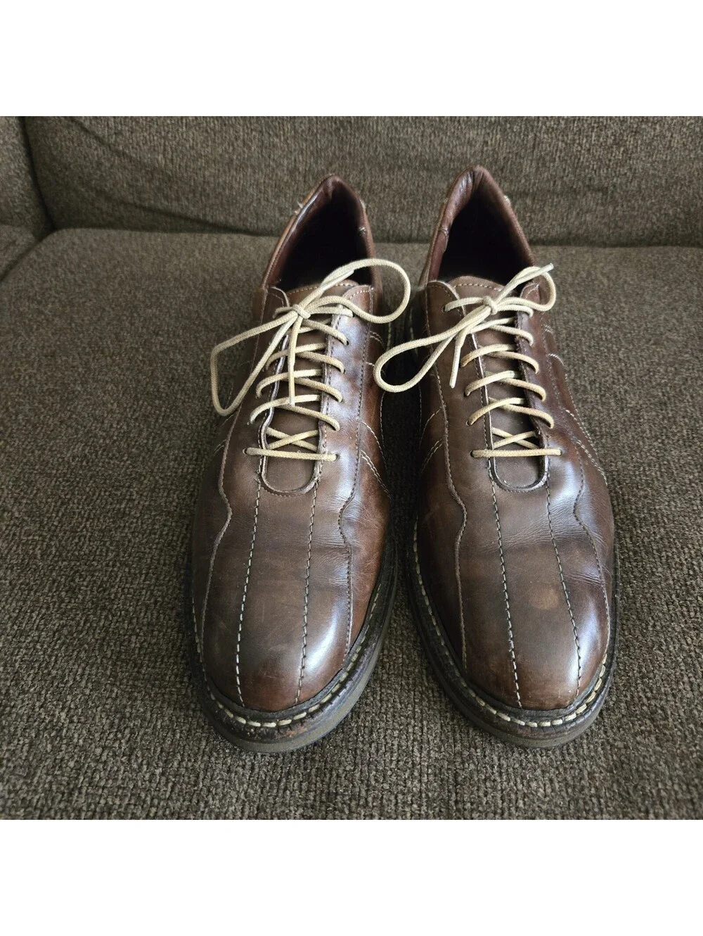 Men's 10.5 D Allen Edmonds VOYAGER Brown Leather Oxford Walking Shoes USA 6181